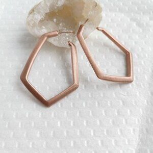 New Rose Gold Kendra Scott Lonnie Hoop Earrings